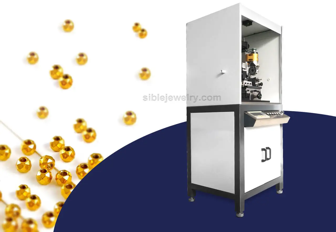 Automatic Ball & Tube Diamond Cutting Machine for precise cutting and decorative patterns on tube and ball beads from 1.6 mm to 8.0 mm.