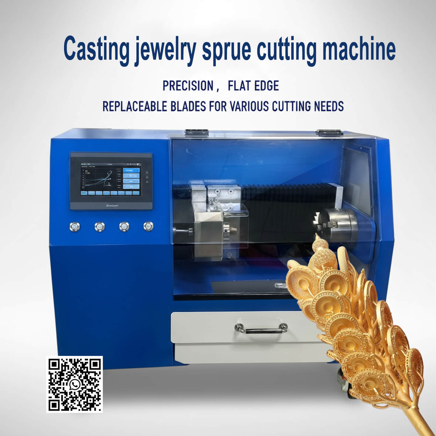 Casting sprue cutting machine