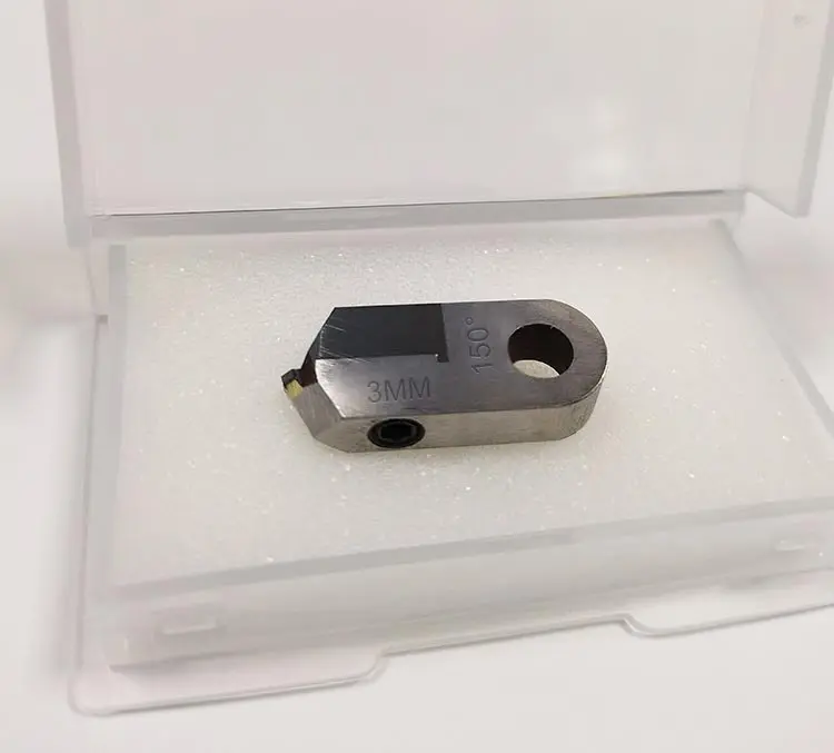 Posalux precision diamond cutting tools with steel body and yellow monocrystalline diamond edge, durable for long-term jewelry production